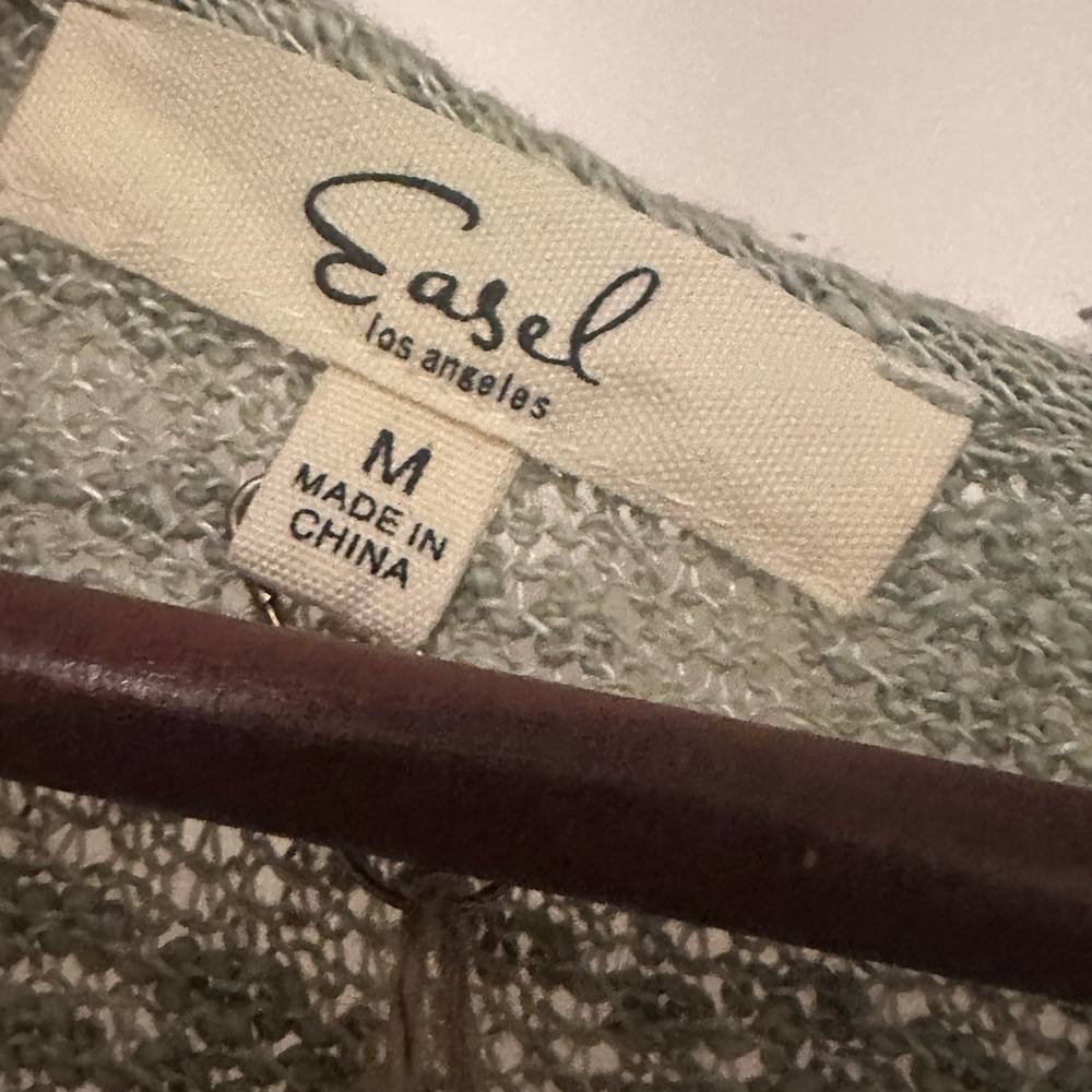 Easel Green Open-Front Cardigan - Picture 4 of 6